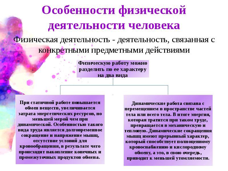 Функциональная активность человека и взаимосвязь физической и умственной деятельности презентация