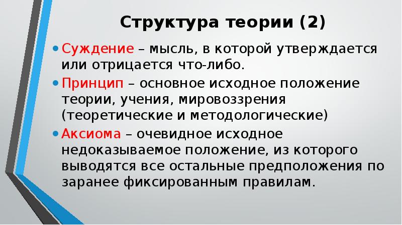 Структура теории