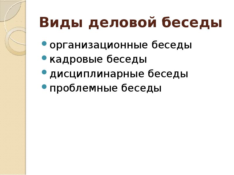 Презентация как жанр деловой беседы