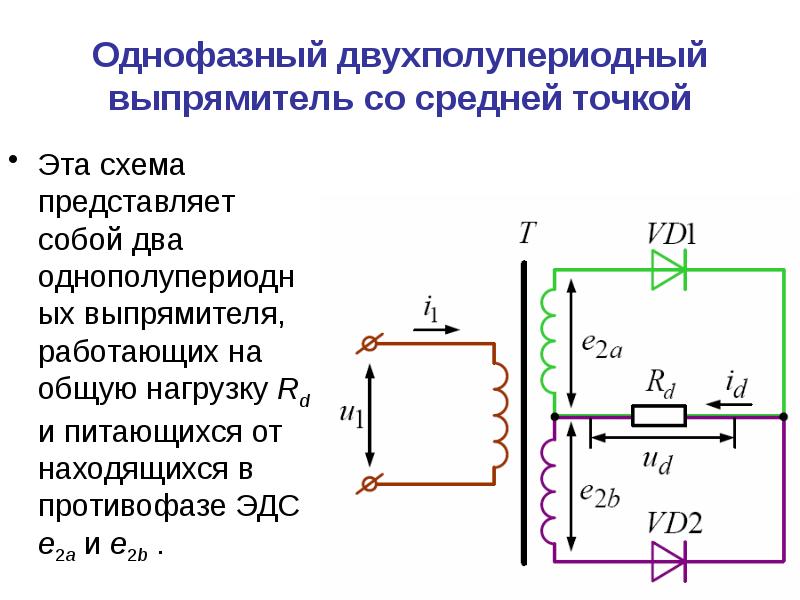 В схеме однополупериодного выпрямителя на нагрузке 510 ом постоянное напряжение 100 в решение