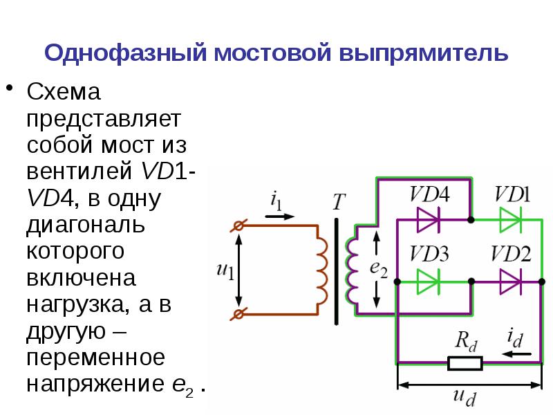 Какого обратное напряжение диода в схеме со сглаживающим конденсатором