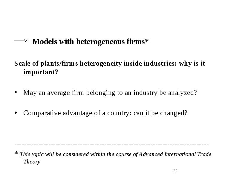 Models with heterogeneous firms*
Models with Models with heterogeneous firms*
Models with
