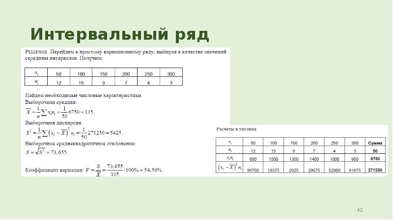 Интервальный ряд