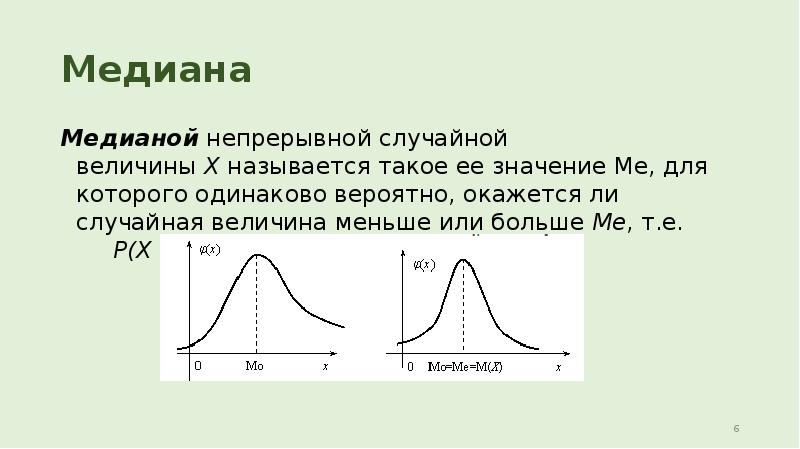 Дисперсия функции случайной величины. Медиана непрерывной случайной величины. Медиана характеристика случайной величины. Медиана непрерывной случайной величины формула. Мода и Медиана непрерывной случайной величины.