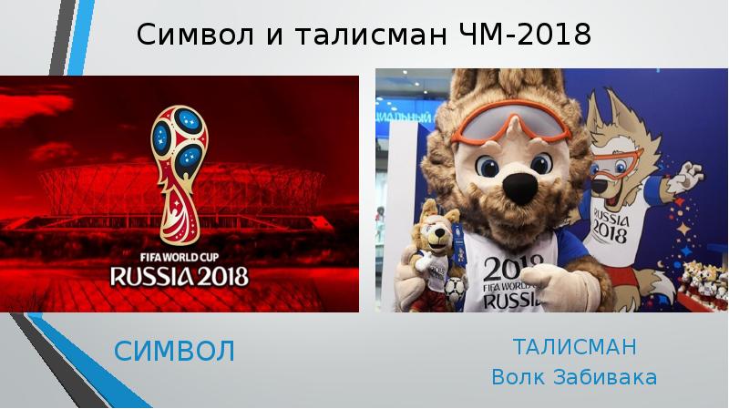 Символ и талисман ЧМ-2018 СИМВОЛ