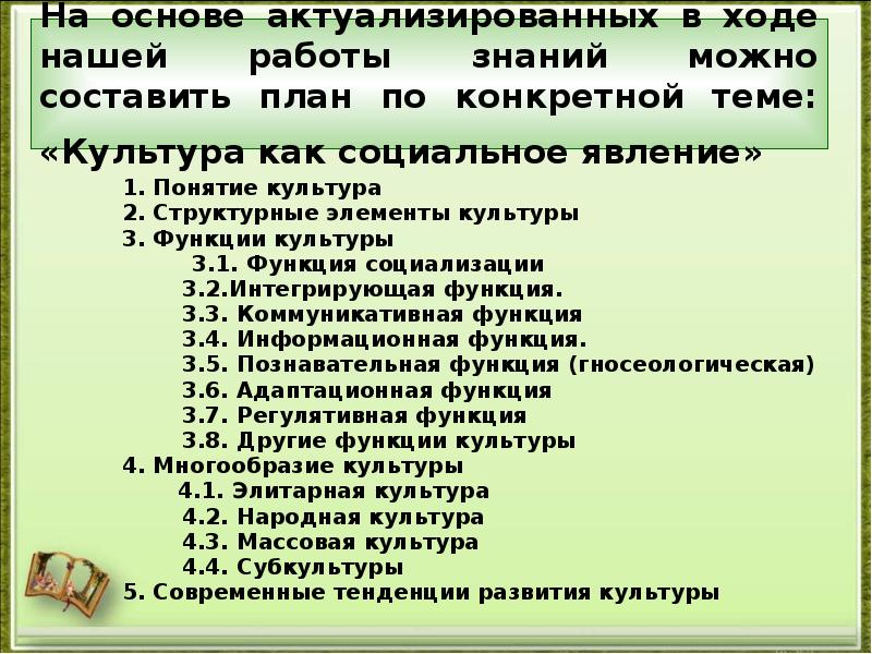 Формирование духовной культуры личности в современном обществе план егэ