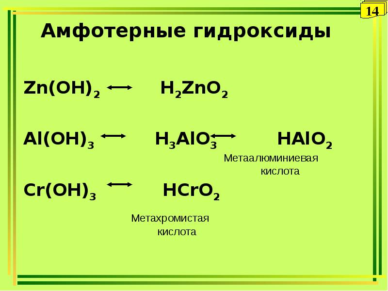 Название соединения zno. H2alo2. ZN Oh 2 амфотерный гидроксид. CR Oh 2 амфотерный гидроксид. Метаалюминиевая кислота.