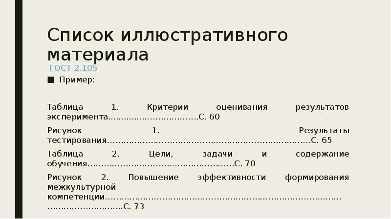 Результаты списков