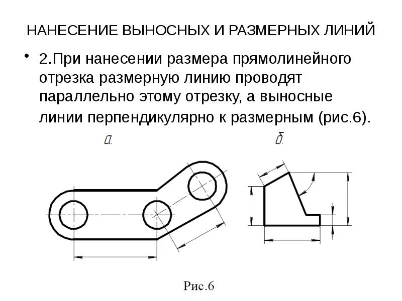 Верным является следующее утверждение при нанесении размеров на чертежах деталей