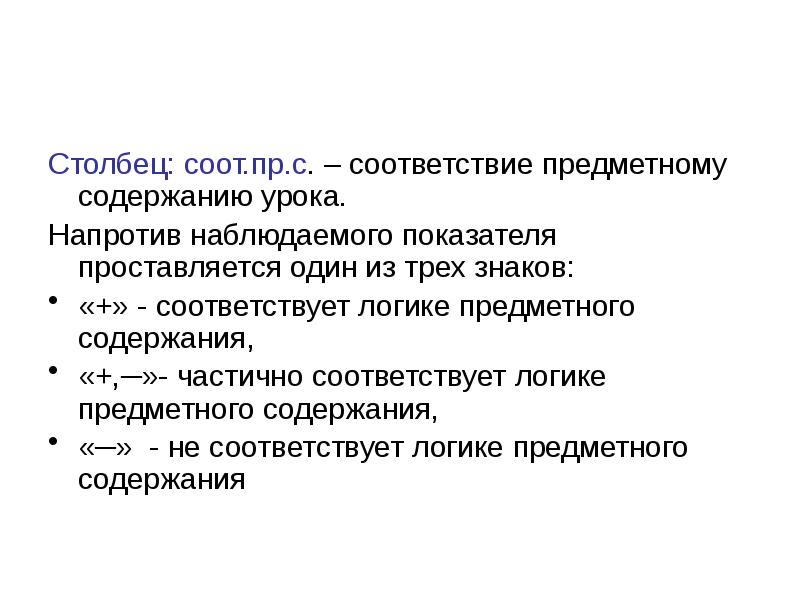 Соот. Предметное содержание урока это. Предметно-логическое содержание слова. Частично соответствует.