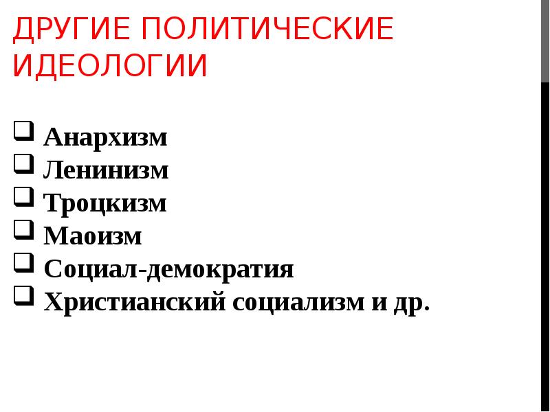 Политическая идеология презентация 11 класс