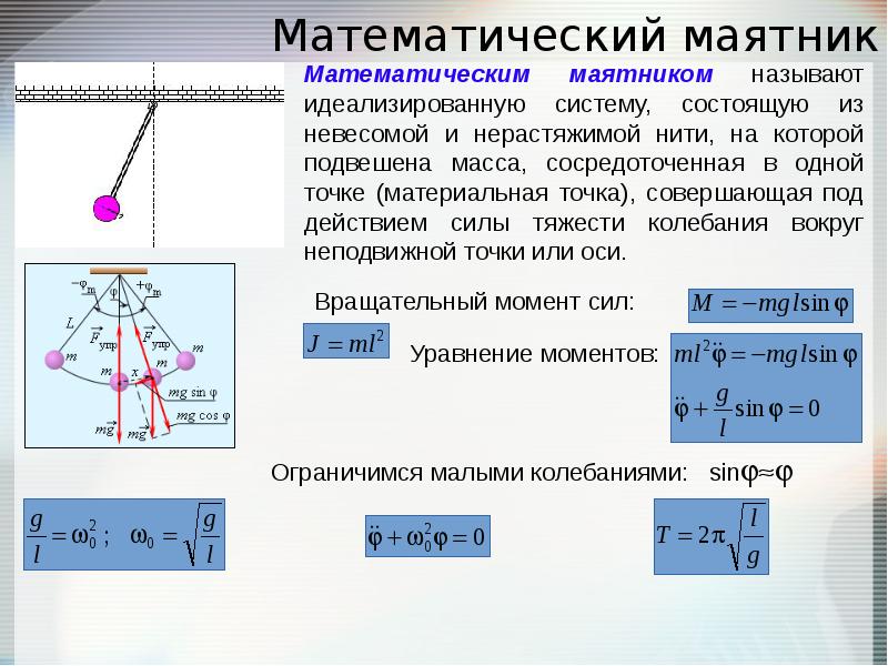 Математический маятник фото