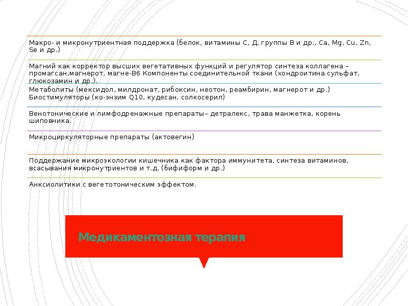 Медикаментозная терапия