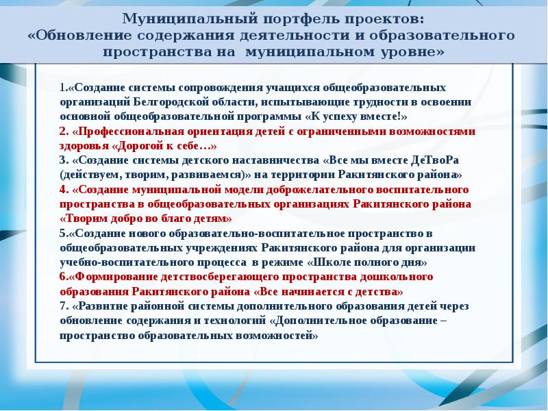 Какие приоритетные проекты входят в структуру программы развитие образования до 2025 года