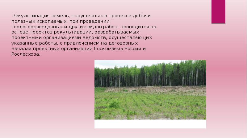 Проект рекультивации земель сельскохозяйственного назначения кто утверждает