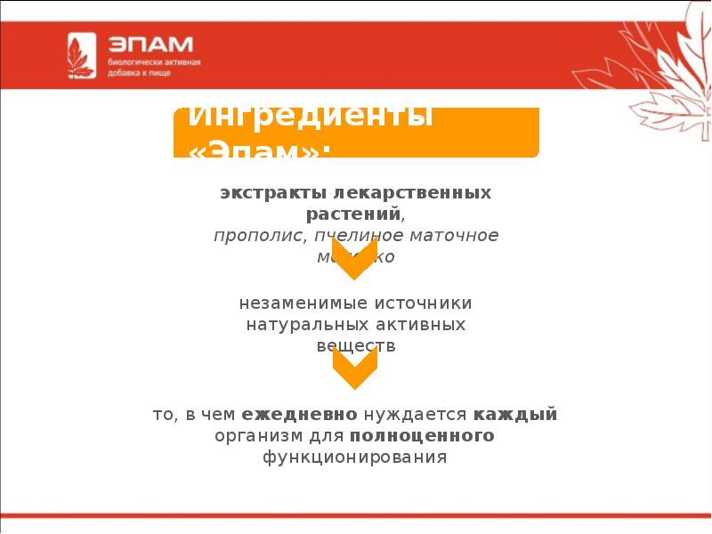 Ингредиенты «Эпам»: