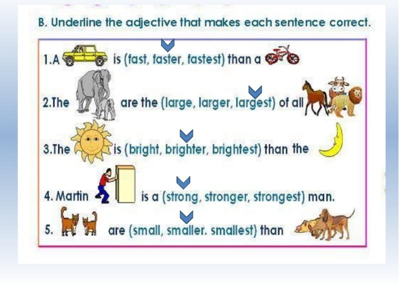Use degrees of comparison. Degrees of Comparison of adjectives. Comparative degree задания. Comparative adjectives задания. Comparatives для детей.