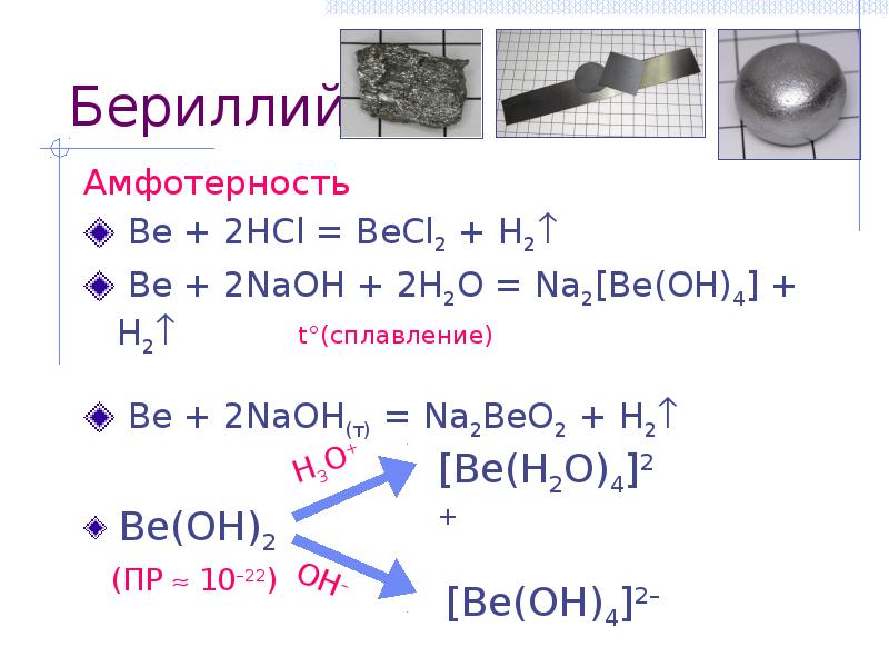 Основной оксид бериллия. Амфотерность бериллия. Be бериллий. Амфотерность гидроксида бериллия. Химические свойства бериллия.