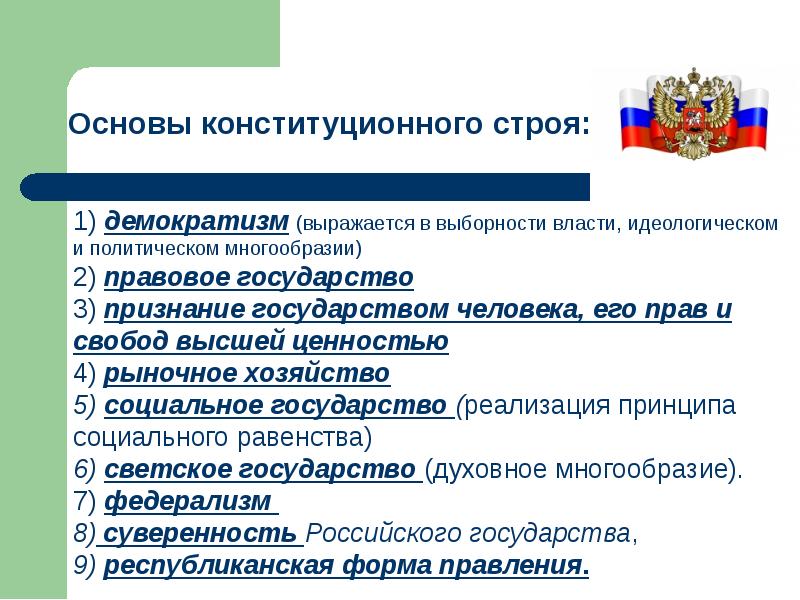 Конституционное право рф презентация 10 класс