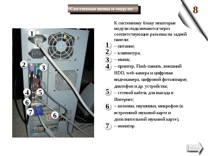 Как подключить системный блок к компьютеру Устройство компьютера Принципы фон Неймана Логические узлы Системная шина и