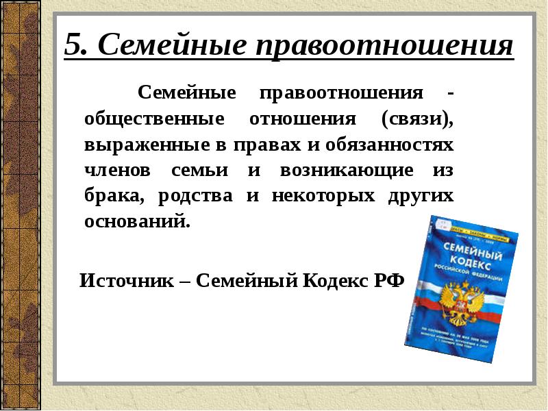 семейный кодекс семейные правоотношения. источники семейного законодательства. семейный кодекс рф от 8 декабря 1995 года. семейный кодекс. источники семейного законодательства.