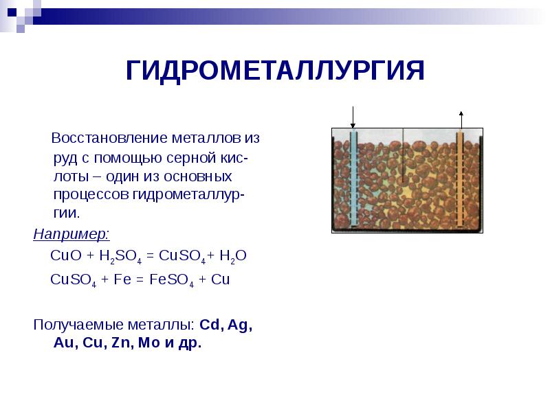 Восстановление золота из руды проект