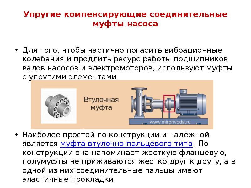 Муфты насоса