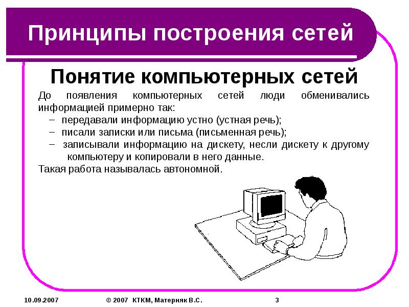 Принципы построения компьютерных сетей презентация