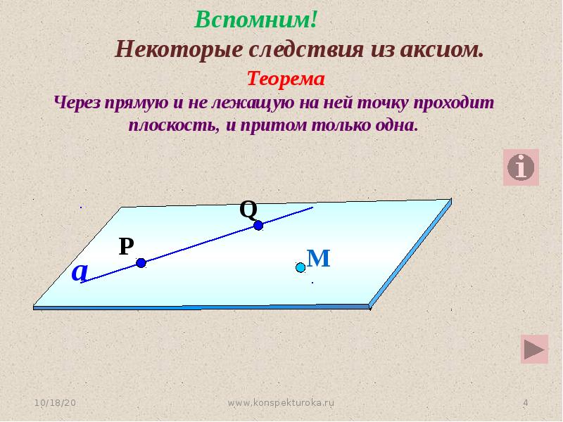 Аксиомы стереометрии презентация 10 класс атанасян