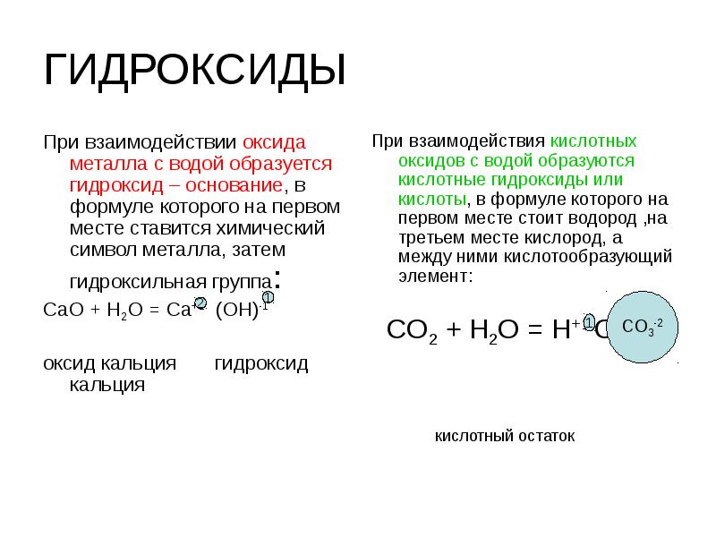 Основания гидроксид калия