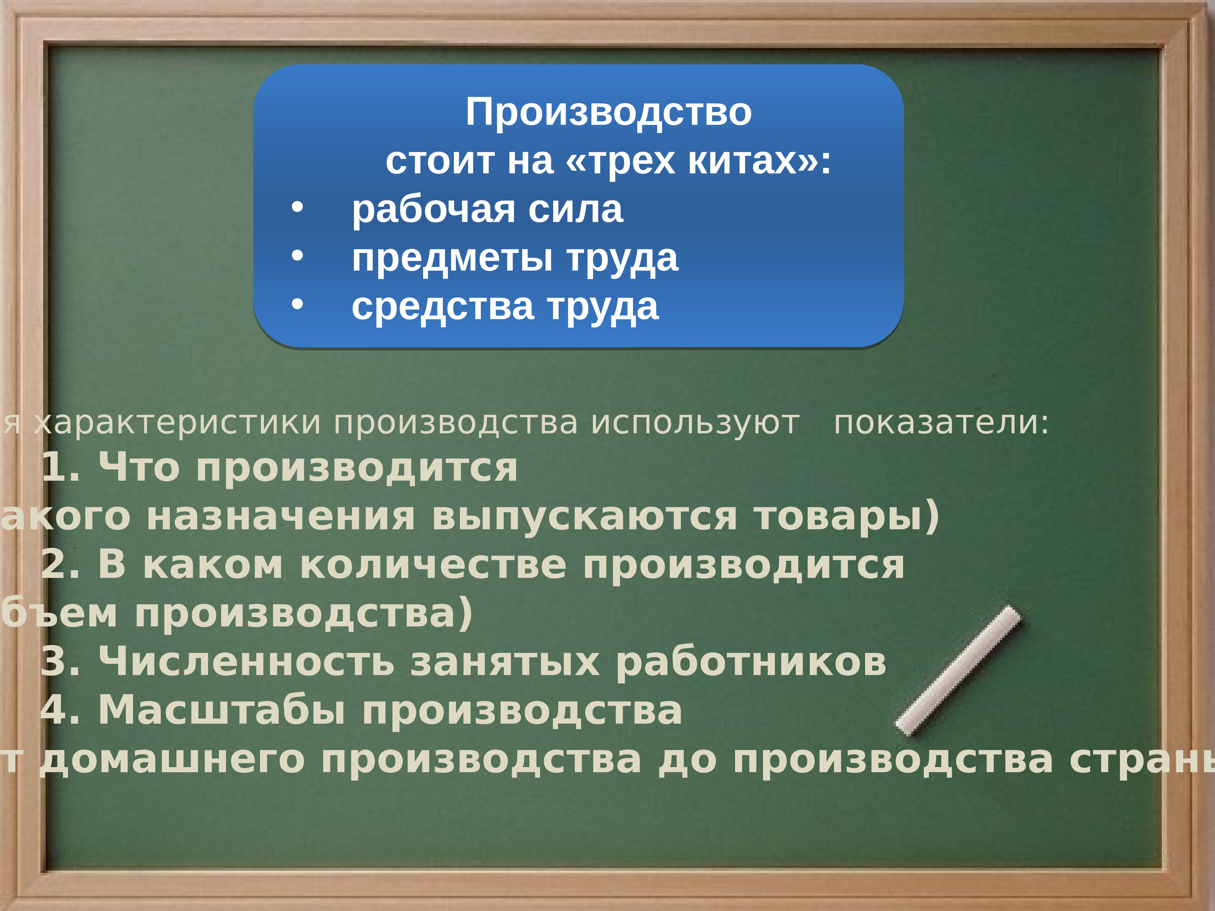 Производство основа экономики конспект урока 8 класс презентация