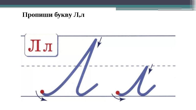 Строчная и заглавная буква л