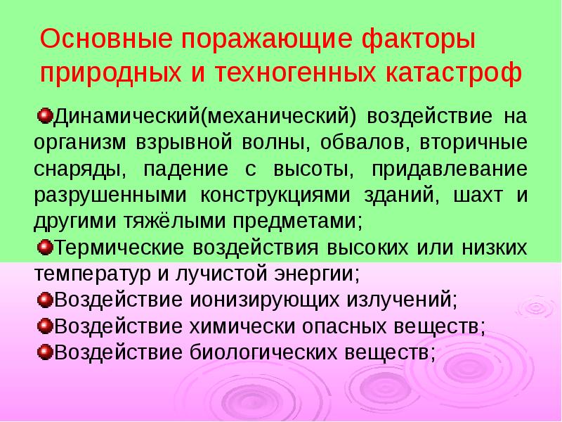 Поражающие факторы