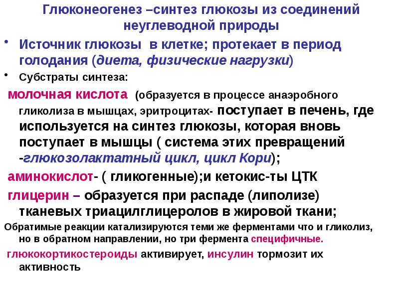 Протекающих в клетках и. Основной субстрат глюконеогенеза. Глюконеогенез. Глюконеогенез протекает в. Регуляция глюконеогенеза.