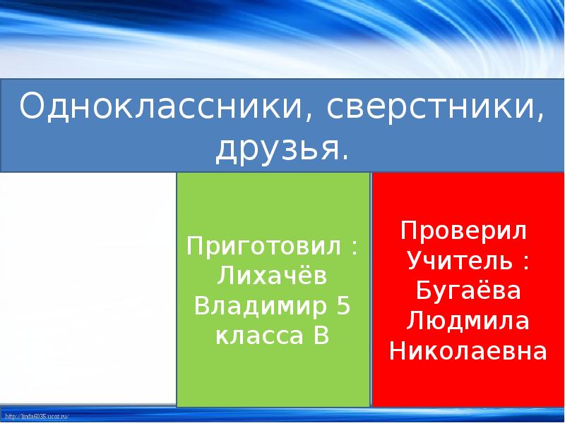 Одноклассники сверстники друзья презентация по обществознанию 5 класс