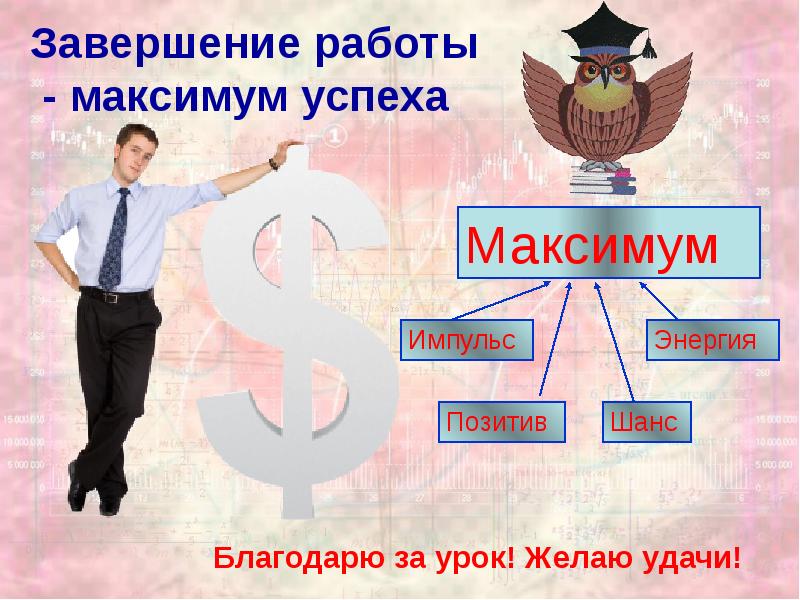 Завершение работы - максимум успеха Завершение работы - максимум успеха