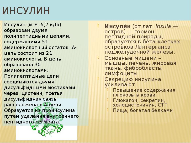 История открытия инсулина презентация