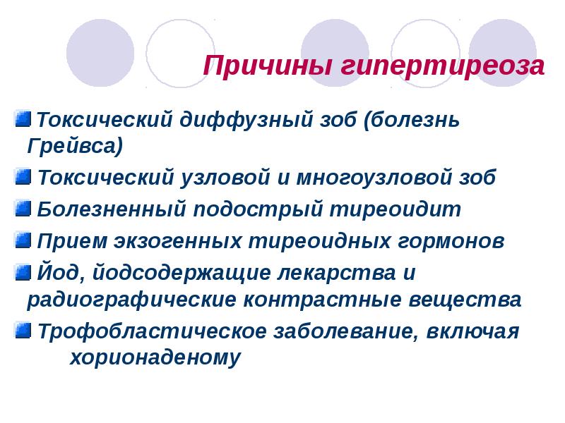 Диагностика заболеваний щитовидной железы презентация