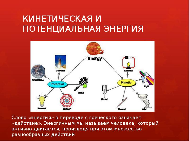 5 кинетическая и потенциальная энергия