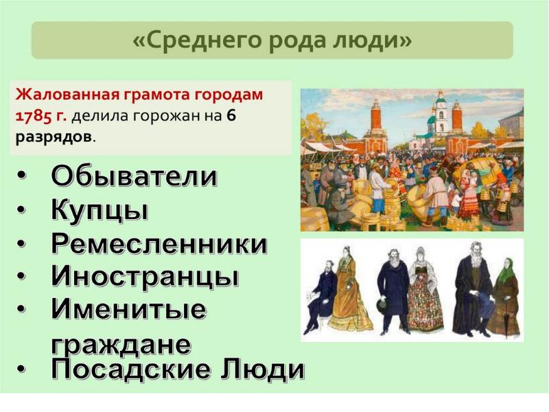 Презентация социальная структура российского общества второй половины 18 века 8 класс торкунов фгос