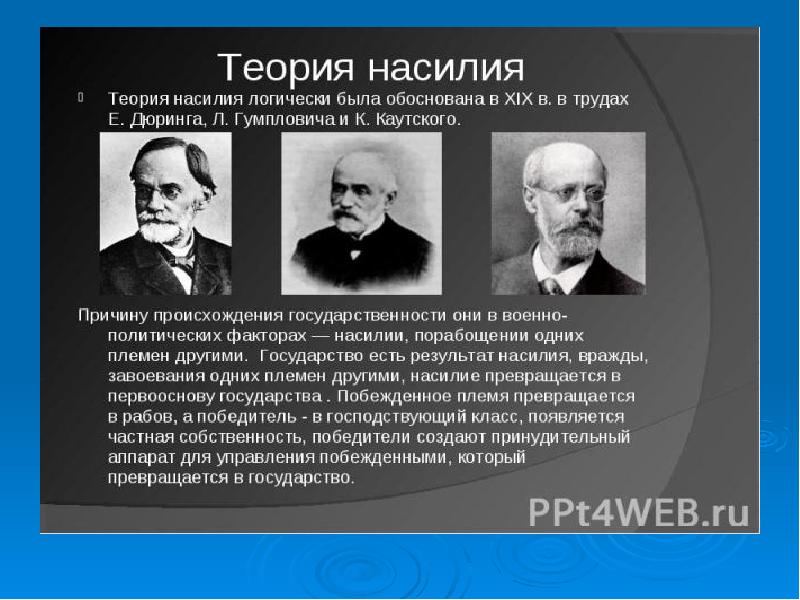 Презентация теория насилия