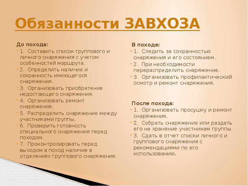 План похода. Обязанности в туристическом походе. Должности и обязанности в походе. Должности в походе презентация. Туристские обязанности в походе.