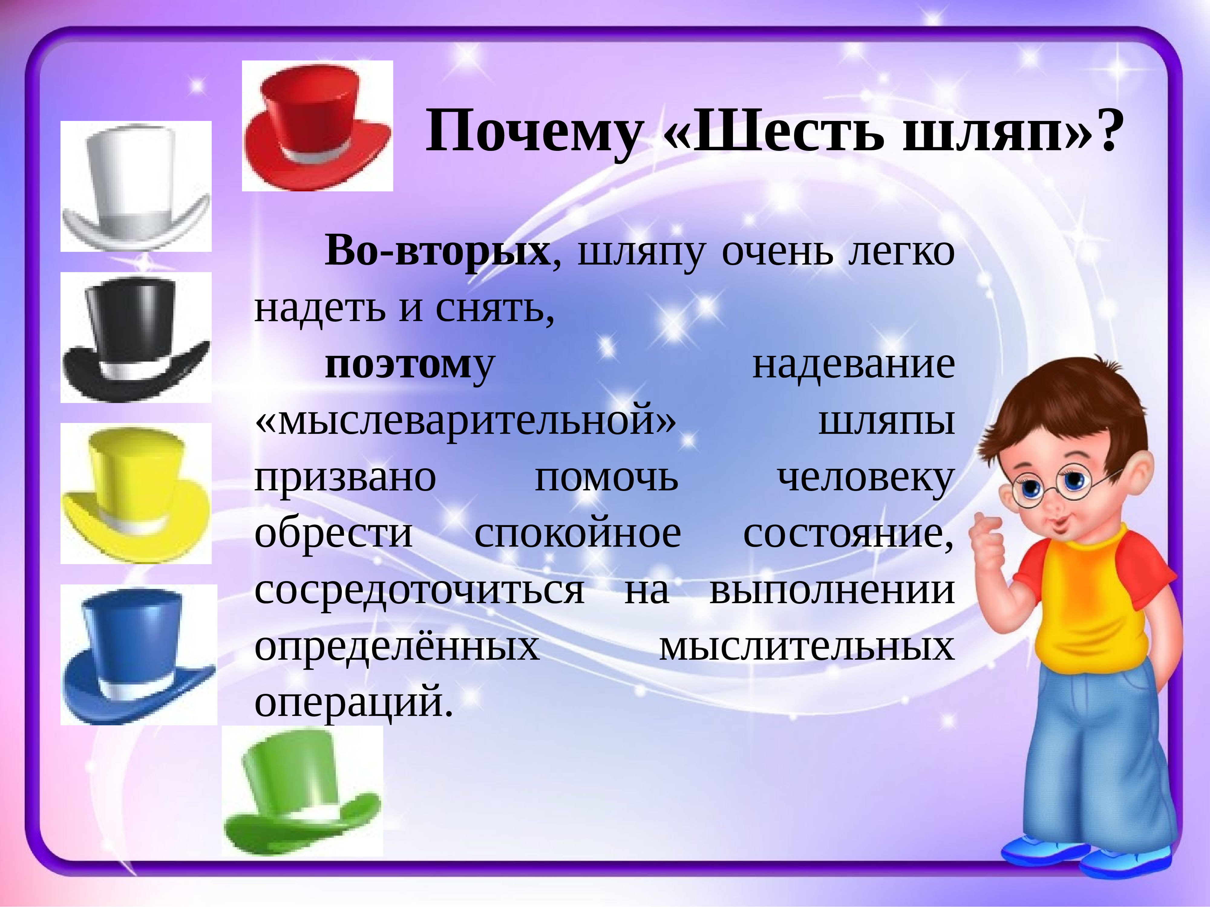 6 шляп мышления презентация