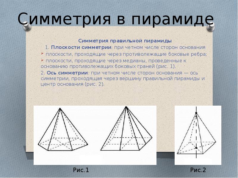 Симметрия в кубе в параллелепипеде и пирамиде презентация