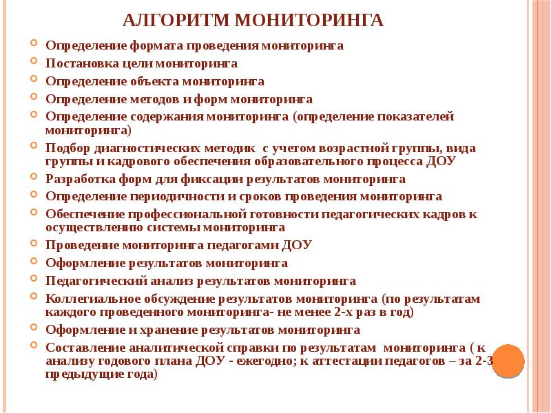 Ведение мониторинга. Алгоритм проведения мониторинга. Алгоритм проведения мониторинга в образовании. Алгоритм мониторинга в ДОУ. Определение методов и форм проведения мониторинга.