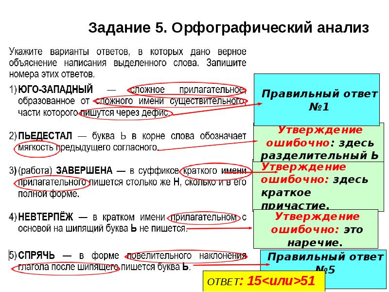 5 задание огэ по русскому языку тренажер презентация