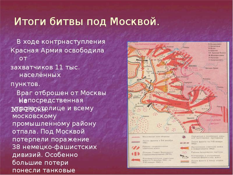 Историческое значение битвы под москвой