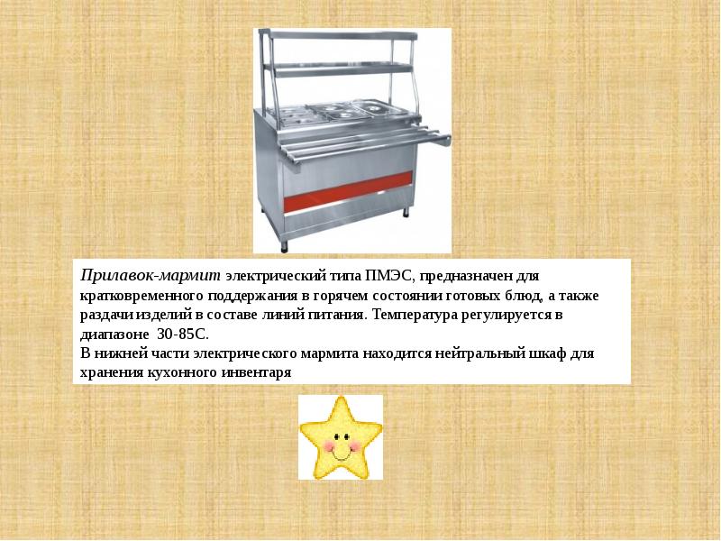 Оборудование для раздачи пищи презентация