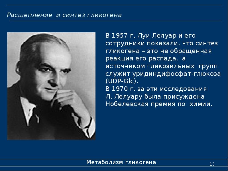 Расщепление и синтез гликогена