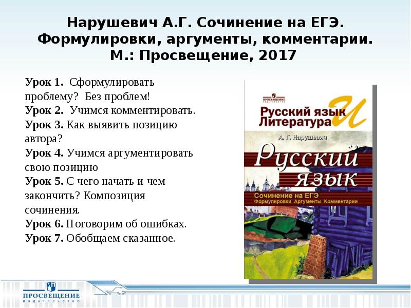 Нарушевич сочинение егэ 2023 презентация по русскому языку